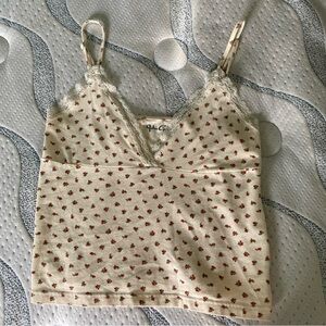 Brandy Melville Cream Floral Cami